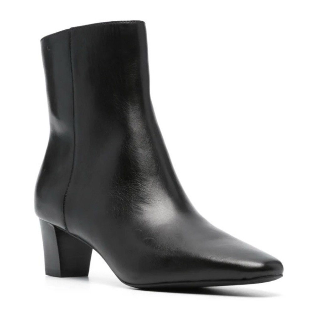 $160 RALPH LAUREN WILLA Black LEATHER ANKLE SOFT HEEL BOOTS Size 7